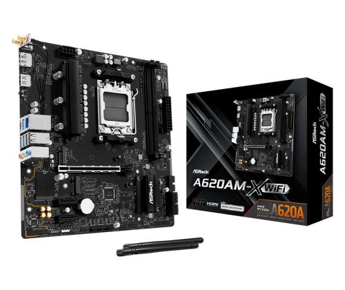 Emolevy ASROCK AMD A620 SAM5 Micro-ATX Muisti DDR5 Muisti paikat 2 A620AM-XWIFI