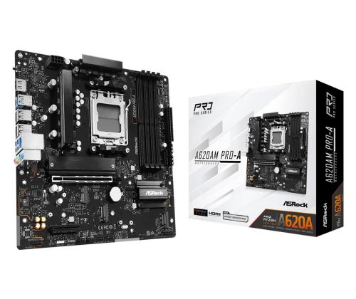 Emolevy ASROCK AMD A620A SAM5 Micro-ATX Muisti DDR5 Muistipaikat 4 A620AMPRO-A A620AMPRO-A