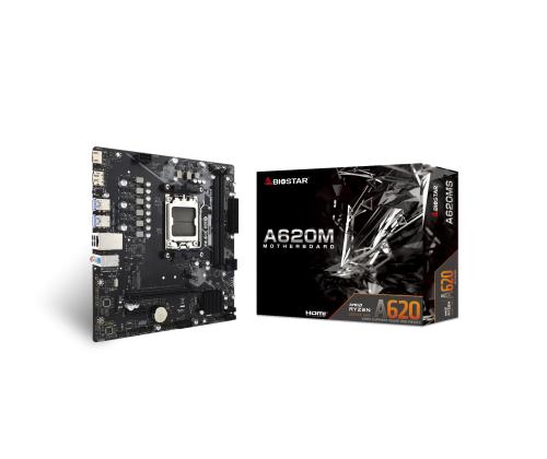 Emolevy BIOSTAR AMD A620 SAM5 Micro-ATX Muisti DDR5 Muistipaikat 2 A620MS A620MS