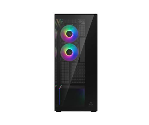 Kotelo ARCTIC Xtender (Mirror Black) MidiTower Case tuotteen ominaisuudet Läpinäkyvä paneeli Ei sisälly...