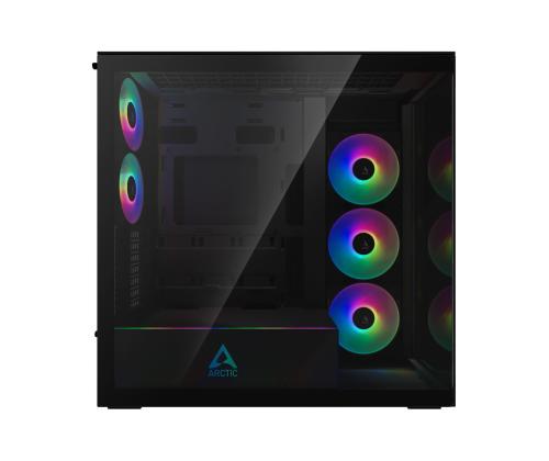 Kotelo ARCTIC Xtender (Mirror Black) MidiTower Case tuotteen ominaisuudet Läpinäkyvä paneeli Ei sisälly...