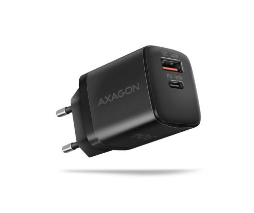 MOBIILI LATURI SEINÄ USB 30W/2PORT MUSTA ACU-PQ30 AXAGON