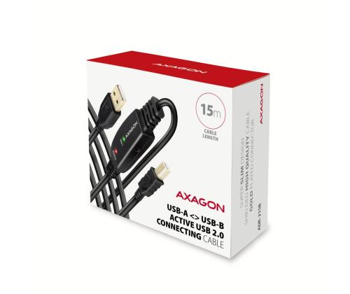 KAAPELI USB2.0 A-M/B-M AKTIIVINEN/20M ADR-220B AXAGON