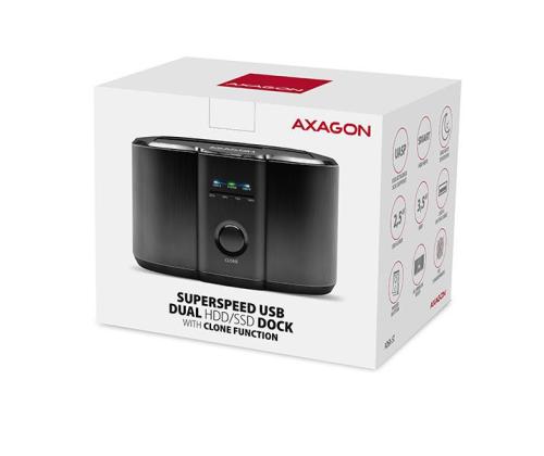 Kiintolevy ACC DOCK STATION USB3.2/2.5"/3.5" SATA ADSA-ST AXAGON