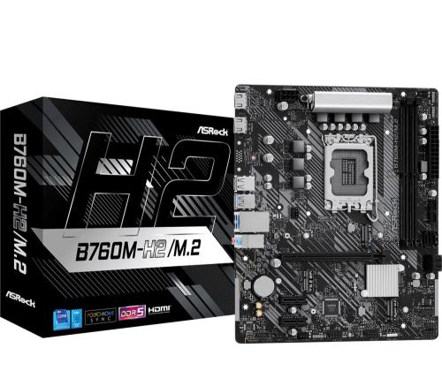 Emolevy ASROCK Intel B760 Express LGA1700 Micro-ATX Muisti DDR5 Muistipaikat 2 2xPCI-Express 3...