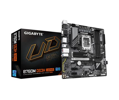 Emolevy GIGABYTE Intel B760 Express LGA1700 Micro-ATX Muisti DDR5 Muistipaikat 4 B760MDS3HGEN5 B760MDS3HGEN5