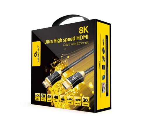 KAAPELI HDMI-HDMI 30M AOC PREM/CCBP-HDMI8K-AOC-30M GEMBIRD
