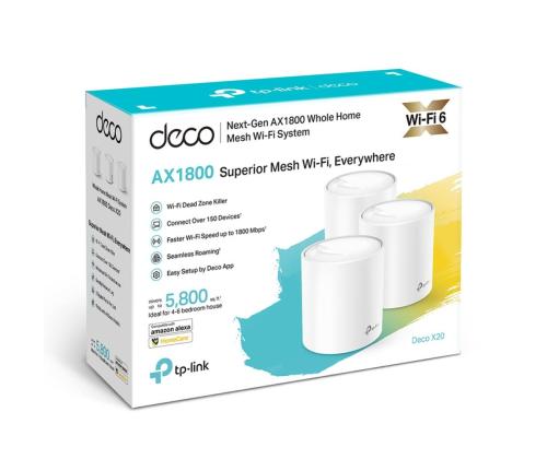 Langaton reititin TP-LINK Langaton reititin 2 kpl 1800 Mbps Mesh IEEE 802.11a IEEE 802.11n IEEE 802...