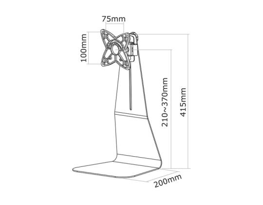 Telerihodija, lauakungsung 10-27" FPMA-D850 must NEOMOUNTS