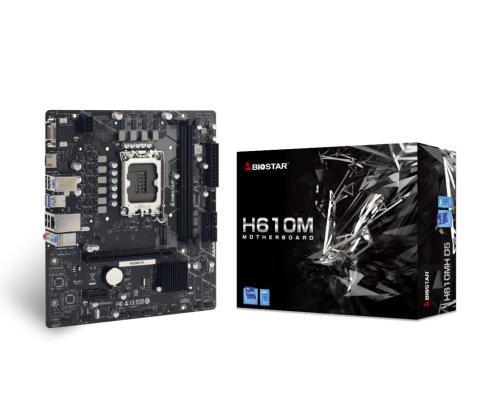 Emolevy BIOSTAR Intel H610 LGA1700 Micro-ATX Muisti DDR5 Muistipaikat 2 1xPCI-Express 3.0 1x...
