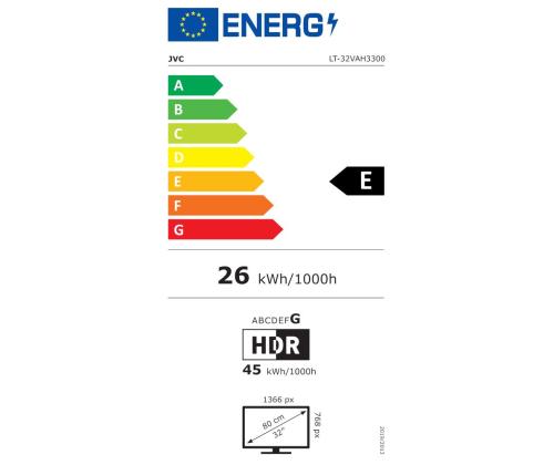TV-sarja JVC 32" Smart/HD 1366x768 langaton LAN Bluetooth Android TV LT-32VAH3300