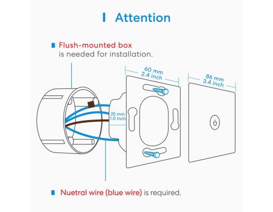 Nutikodu WI-FI SEINÄKYTKIN 2WAY MSS550XHK MEROSS