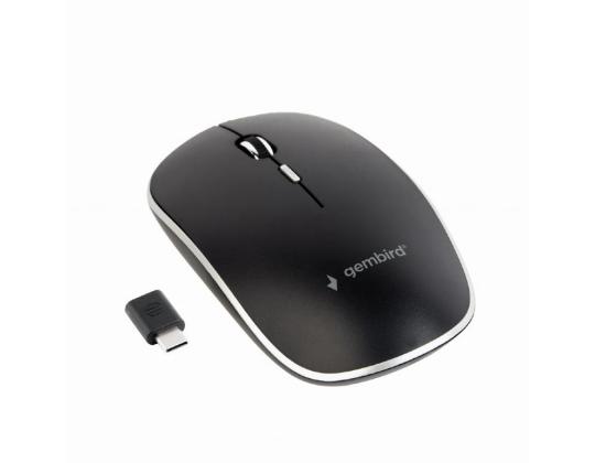 Tietokoneen hiiri USB-C OPTICAL Langaton musta SILENT MUSW-4BSC-01 GEMBIRD