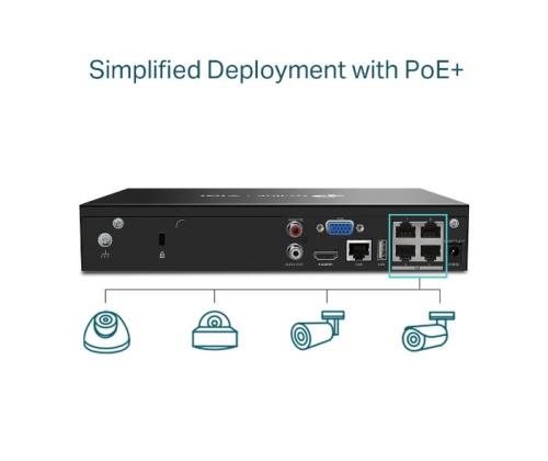 NETTIVIDEONAUHURI 4CH POE+/VIGI NVR1004H-4P TP-LINKKI