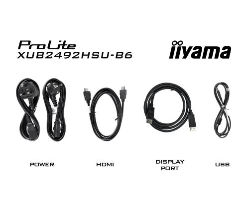 LCD-monitori IIYAMA XUB2492HSU-B6 24" Paneeli IPS 1920x1080 16:9 Matta 0,4 ms Kaiuttimet Swivel Pivot...