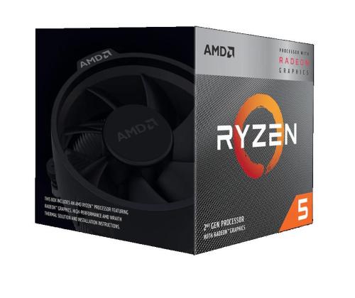 Suoritin AMD Ryzen 5 3400G 3700 MHz Ytimet 4 4MB Socket SAM4 65 wattia GPU Radeon RX Vega 11 BOX...