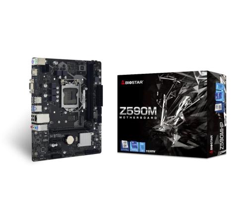 Emolevy BIOSTAR Intel Z590 Express LGA1200 Micro-ATX Muisti DDR4 Muistipaikat 2 2xPCI-Express 3...