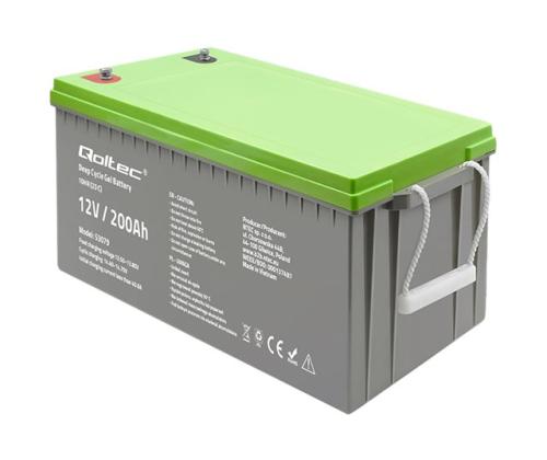 QOLTEC 53079 Syväkiertoinen geeliakku 12V