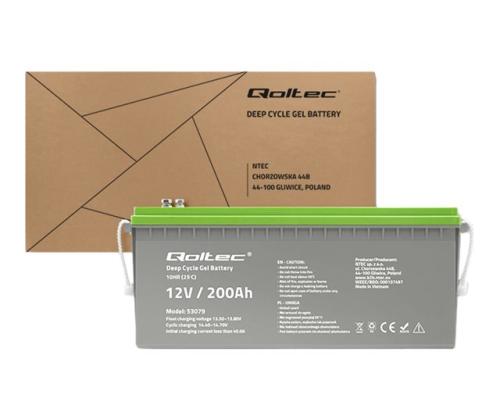 QOLTEC 53079 Syväkiertoinen geeliakku 12V
