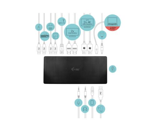 I-TEC USB-C Quattro -telakointiasema 85W