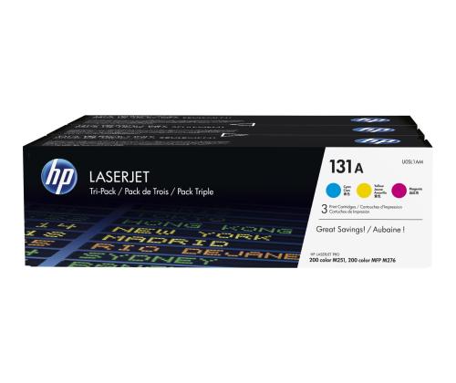 HP:n väriaine 131A CYM Tri pack (U0SL1AM)