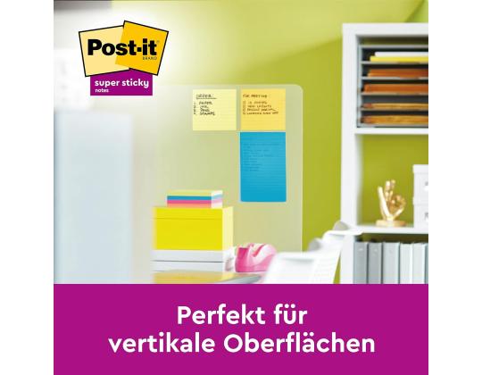 Muistiinpanopaperi 101x152mm POST-IT 6445 Super Sticky 4 väriä x 45 arkkia