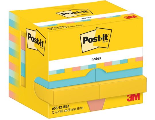Viestilappu 38x51 Post-it 653 BEA 12kpl/pkt