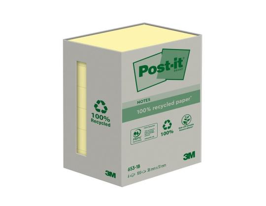 Viestilaput 38x51 Post-it 653 ekologinen keltainen 6/pkt