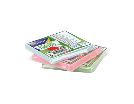 Muistiinpanopaperi 75x75mm FORPUS Stick Notes pastellinvihreä 80 arkkia