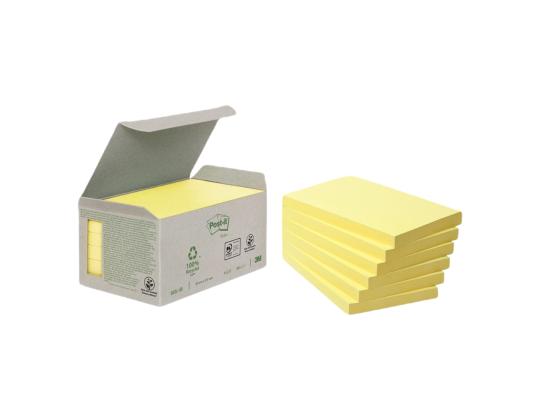 Viestilaput 76x127 Post-it Recycled 655 keltainen 6x100arkkia