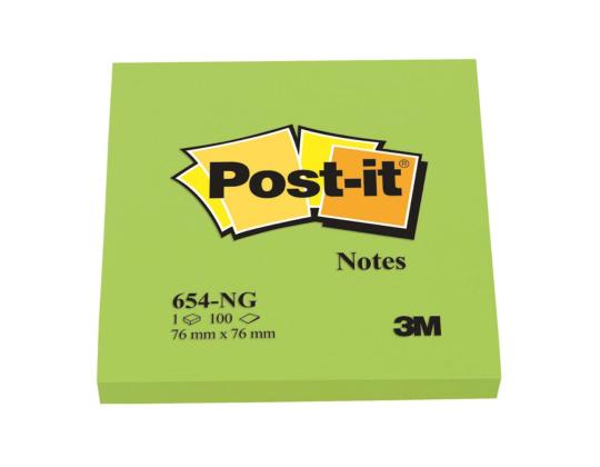 Viestilaput 76x76 Post-it 654 neonvihreä