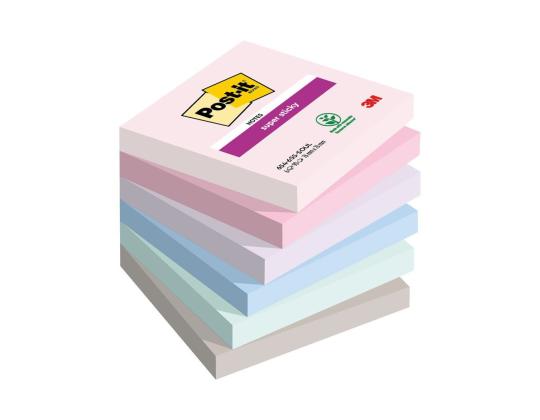Viestilappu 76x76 Super Sticky 654 6v/pkt Soulful värit