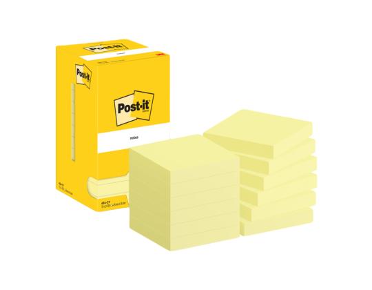 Viestilaput 76x76 Post-it 654 keltainen x 12 kpl