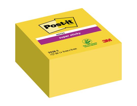 Muistilehtiö 76x76mm POST-IT SS 2028-S keltainen 350 arkkia