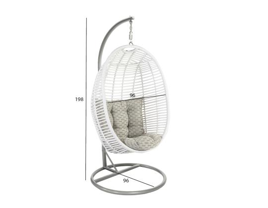 Ripptool CORA 96x96xH198cm, valkoinen