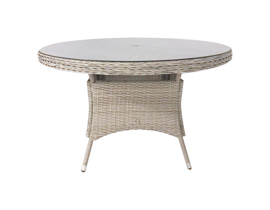 Pöytä ASCOT D121xH75cm, harmaa, alumiini, muovipunos