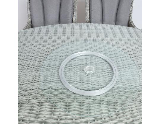 Pöytä ASCOT 180x120xH75cm, harmaa, alumiini, muovipunos