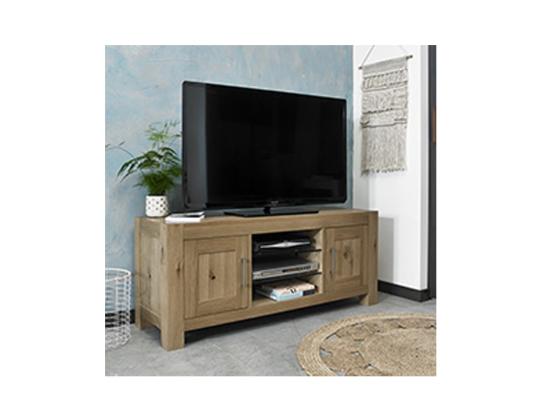 TV-pöytä TURIN 135x44xH57cm vaalea tammi, MDF tammiviilulla, puu, öljytty