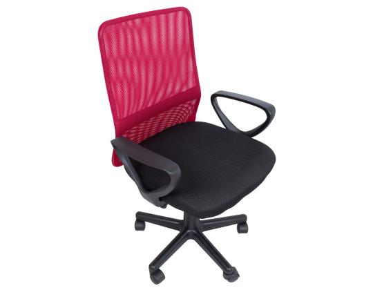 Tietokonetuoli/työtuoli BELINDA, 59x56xH86,5-98,5cm, musta/punainen, polyesterikangas, muovia