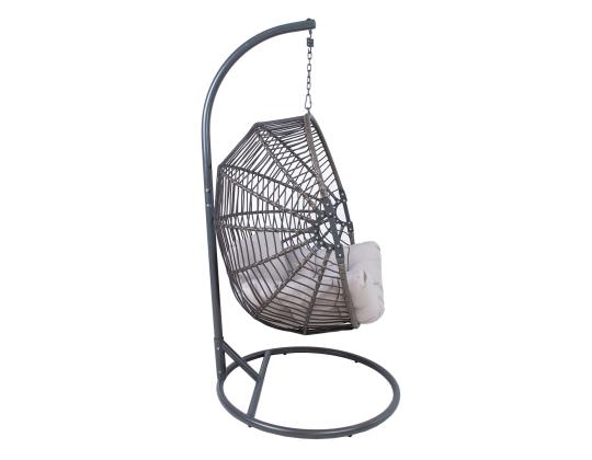 Riipputuoli FOLDY 103x105xH198cm, tummanharmaa, teräs, muovipunos