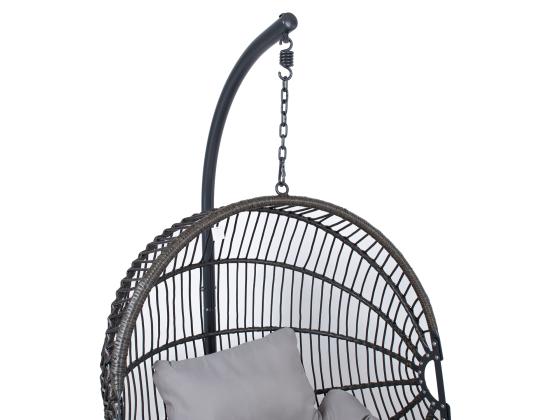 Riipputuoli FOLDY 103x105xH198cm, tummanharmaa, teräs, muovipunos