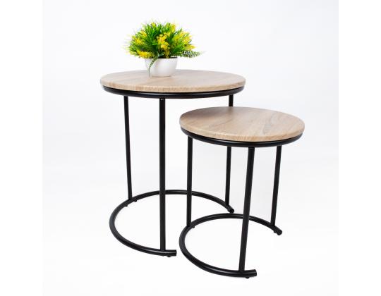 Sivupöytä ELTO D44,5xK50cm, D34,5xK40cm, laminaattilevy, teräsjalat