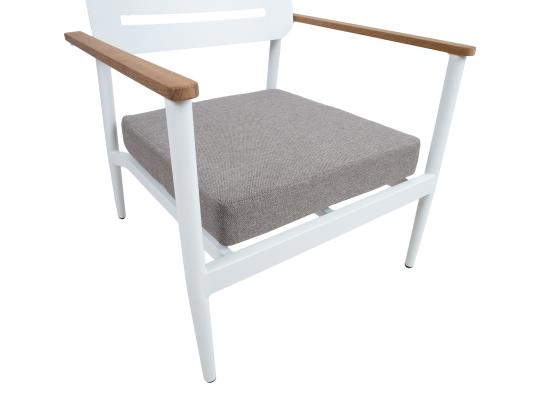 Tuoli FIRENZE valkoinen, 70x75xH80,5cm, alumiini