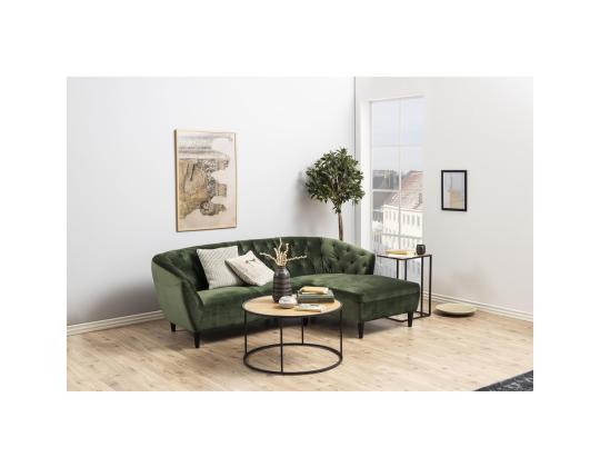 Sohvapöytä SEAFORD D80xH45cm, tammi, MDF, metalli