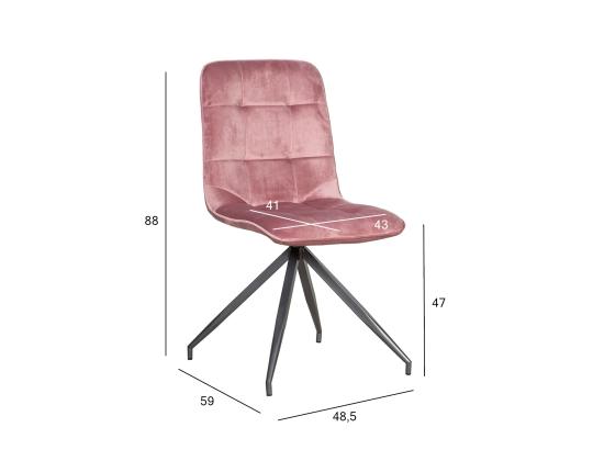 Työkalu RIMINI 48,5x59xH88cm roosa, kangas, metalli