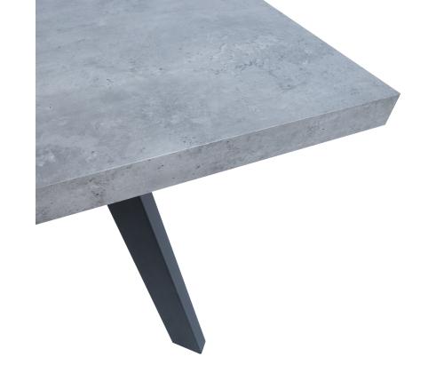Ruokapöytä BRIGIT 159/198x84,5xH77cm, betoni, MDF, metallijalat