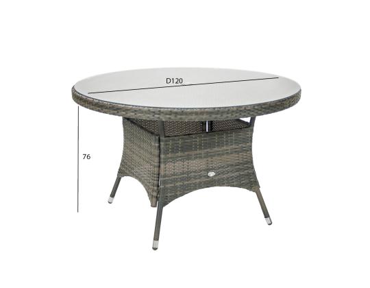 Pöytä GENEVA D120xH76cm, harmaa