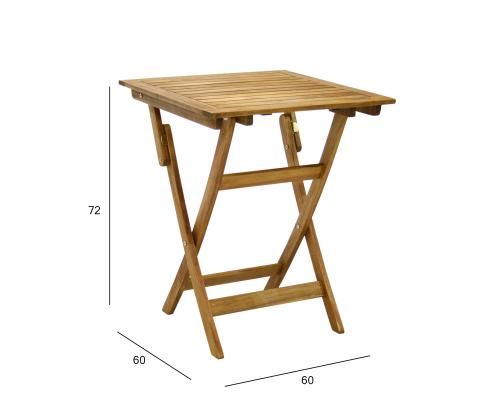 Pöytä FINLAY 60x60xH72cm, akaasia