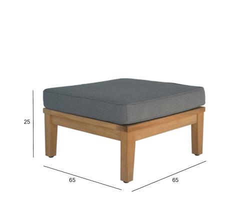 Tumba MALDIVE 65x65xH27cm, tiikpuu