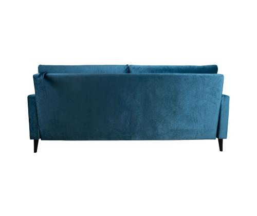 Sohvasänky ANNA pyykillä 222x86xH98cm, sinertävän vihreä sametti